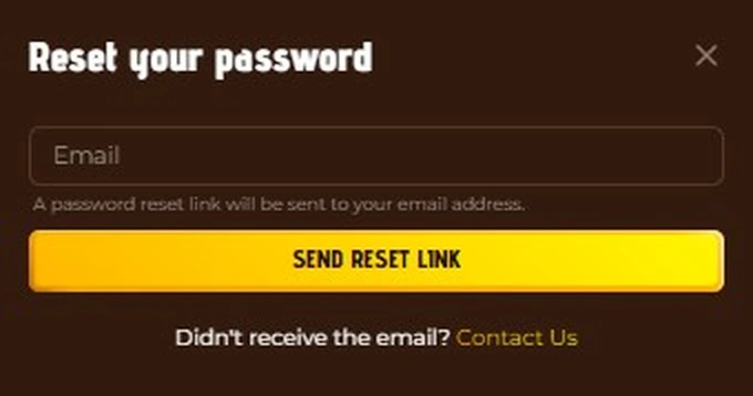 Champ email du formulaire de récupération du mot de passe